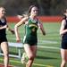 Saline Abby Rentschler (left) and Elianna Shwayder (right) compete against Huron during a track meet on Tuesday, April 30. Daniel Brenner I AnnArbor.com